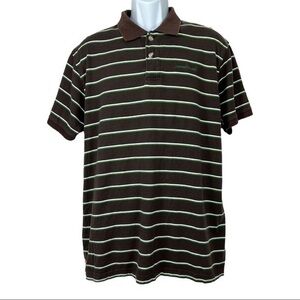 John Deere Men T Shirt Striped Brown Sz L